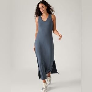 Athleta Santorini Maxi Dress Size 2XL Granite Blue